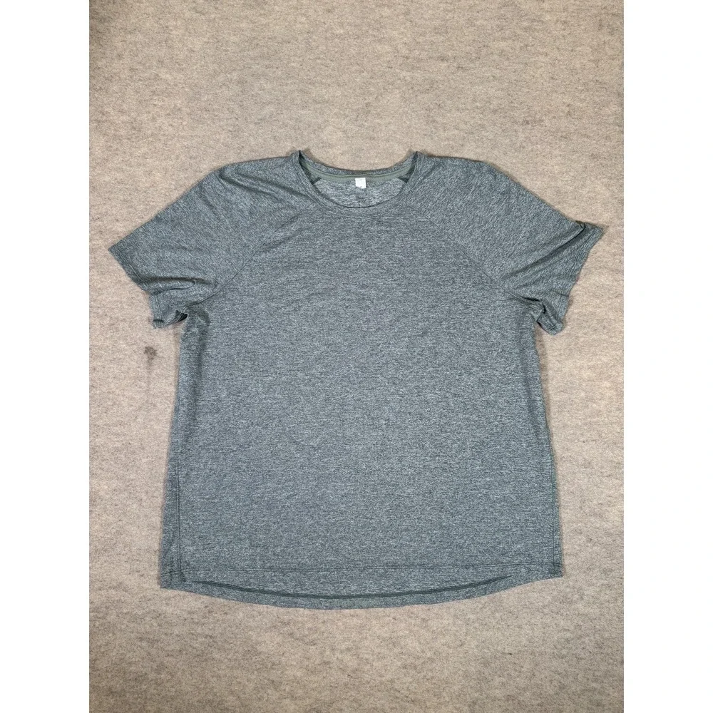 Lululemon Shirt Womens 14 Gray Raglan Short Sleeve Yoga Athletic Top Lightweight